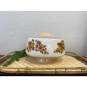 1960’s Vintage Floral Lustre Glass Light Shade